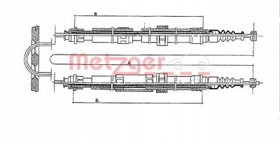METZGER 4313 -  Трос, стояночная тормозная система