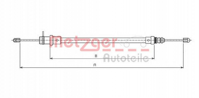 METZGER 4911 -  Трос, стояночная тормозная система