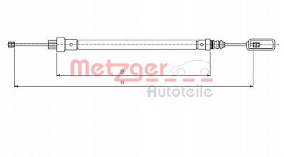 METZGER 4912 -  Трос, стояночная тормозная система