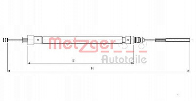 METZGER 4913 -  Трос, стояночная тормозная система