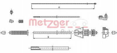 METZGER 4931 -  Тросик газа