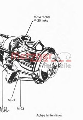 METZGER 53034119 -  Тяга / стойка, подвеска колеса