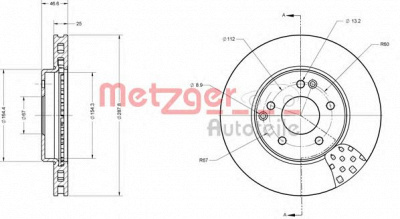 METZGER 6110024 -  Тормозной диск