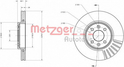 METZGER 6110033 -  Тормозной диск