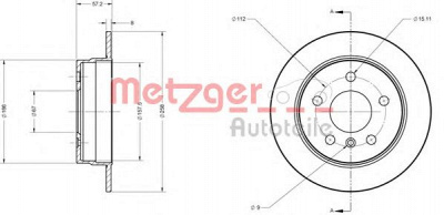 METZGER 6110041 -  Тормозной диск