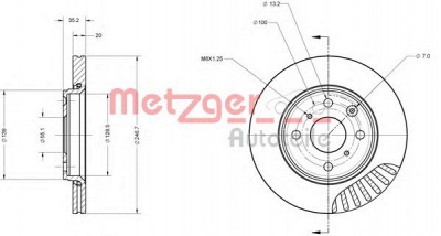 METZGER 6110059 -  Комплект тормозных колодок, дисковый тормоз