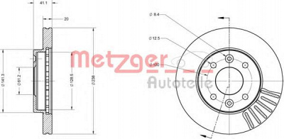 METZGER 6110071 -  Тормозной диск