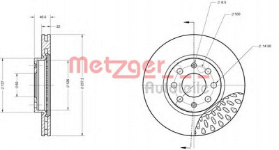 METZGER 6110075 -  Тормозной диск