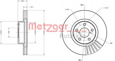 METZGER 6110082 -  Тормозной диск