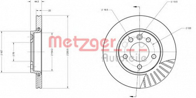 METZGER 6110096 -  Тормозной диск