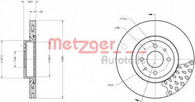 METZGER 6110098 -  Тормозной диск
