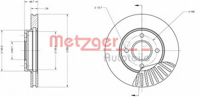 METZGER 6110109 -  Комплект тормозных колодок, дисковый тормоз
