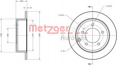 METZGER 6110122 -  Тормозной диск