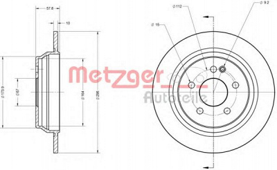 METZGER 6110126 -  Тормозной диск
