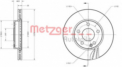 METZGER 6110141 -  Тормозной диск
