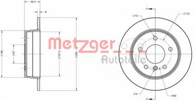 METZGER 6110144 -  Тормозной диск