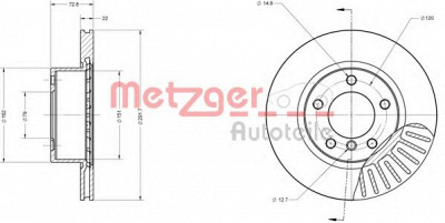 METZGER 6110147 -  Тормозной диск
