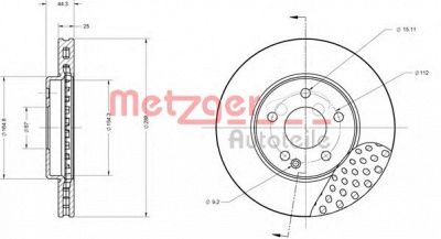 METZGER 6110148 -  Тормозной диск