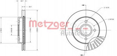 METZGER 6110157 -  Тормозной диск