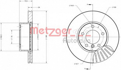 METZGER 6110166 -  Тормозной диск