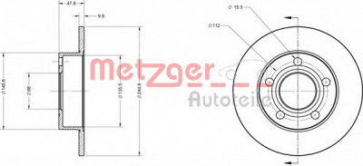METZGER 6110168 -  Тормозной диск