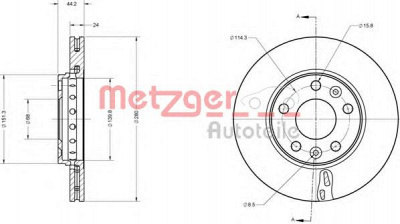 METZGER 6110206 -  Тормозной диск