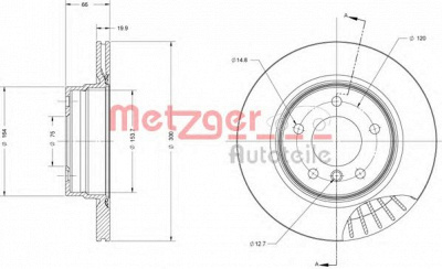 METZGER 6110215 -  Тормозной диск