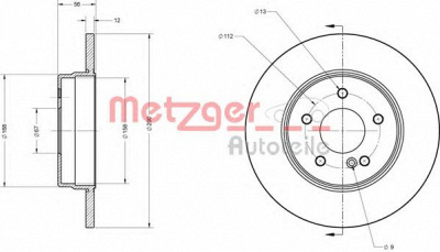 METZGER 6110218 -  Тормозной диск