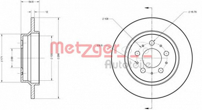METZGER 6110224 -  Тормозной диск