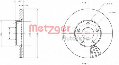 METZGER 6110231 -  Тормозной диск