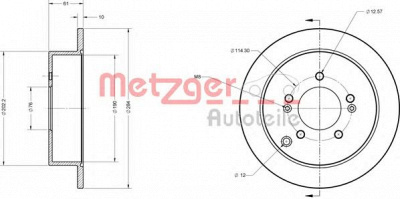 METZGER 6110236 -  Тормозной диск