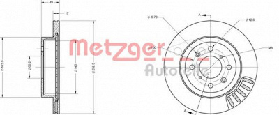 METZGER 6110245 -  Тормозной диск
