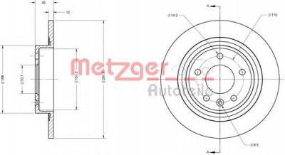 METZGER 6110247 -  Тормозной диск