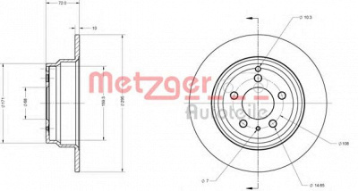 METZGER 6110268 -  Тормозной диск