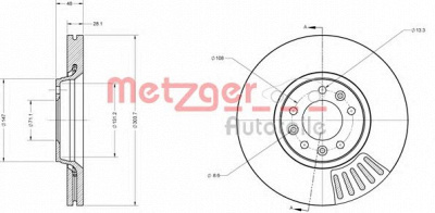METZGER 6110318 -  Тормозной диск