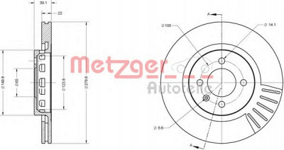 METZGER 6110337 -  Тормозной диск