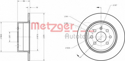 METZGER 6110339 -  Тормозной диск