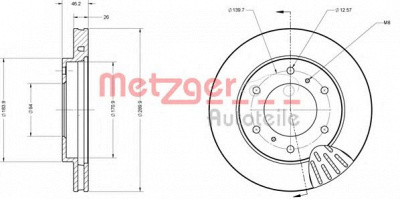 METZGER 6110359 -  Тормозной диск