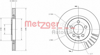 METZGER 6110385 -  Тормозной диск
