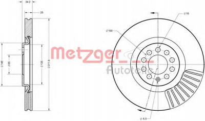 METZGER 6110387 -  Тормозной диск