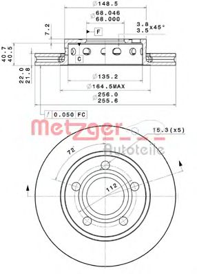 METZGER 6110402 -  Комплект тормозных колодок, дисковый тормоз