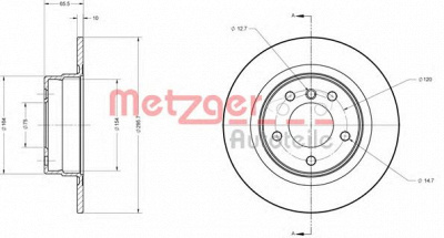 METZGER 6110424 -  Тормозной диск