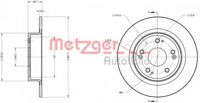 METZGER 6110426 -  Тормозной диск