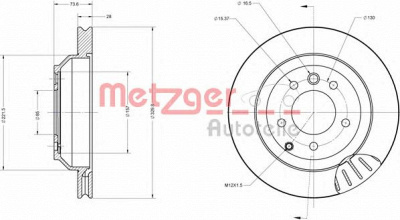 METZGER 6110434 -  Тормозной диск