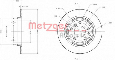 METZGER 6110447 -  Тормозной диск
