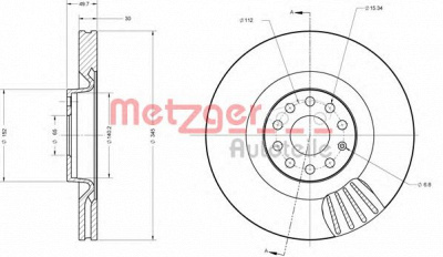 METZGER 6110465 -  Тормозной диск