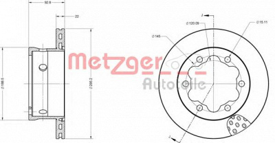 METZGER 6110472 -  Тормозной диск