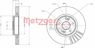 METZGER 6110478 -  Тормозной диск