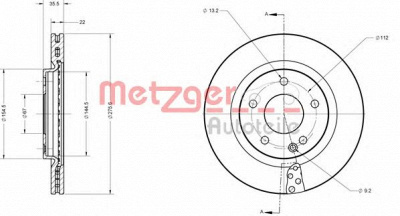 METZGER 6110479 -  Тормозной диск