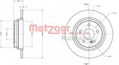 METZGER 6110489 -  Тормозной диск